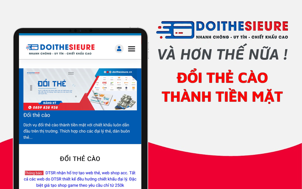 Đặc điểm Website Đổi Thẻ Cào Thành Tiền Mặt uy tín như Doithesieure.vn - Ảnh 3